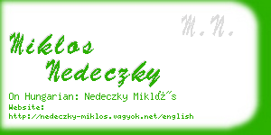 miklos nedeczky business card